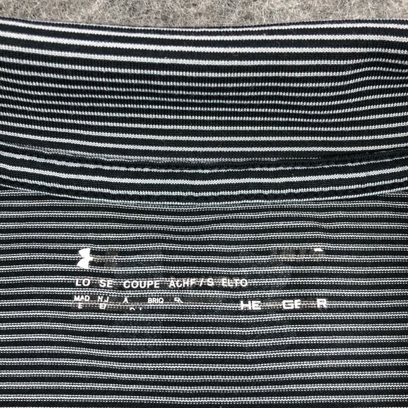 Under Armour Dallas Stars Mens 1/4 Zip Pullover Large Gray Striped Heat Gear - Picture 9 of 10